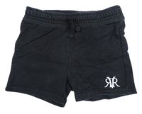 Černé teplákové kraťasy s logem river island