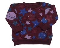 Vínová mikina s planetami Primark