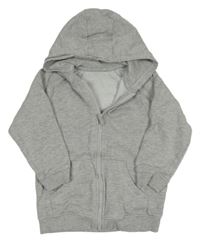 Šedá propínací mikina s kapucí George