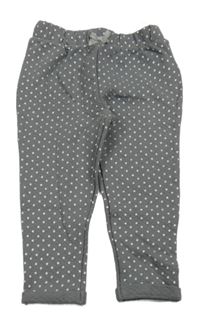 Tmavošedé vzorované teplákové kalhoty s hvězdičkami C&A