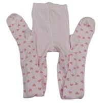 Světlerůžové punčocháče se srdíčky 