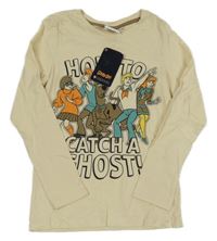 Nové - Béžové triko s potiskem - Scooby Doo