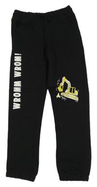 Černé tepláky s bagrem 