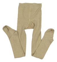 Béžové třpytivé punčocháče 