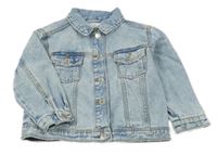 Světlemodrá riflová bunda s kapsami Zara