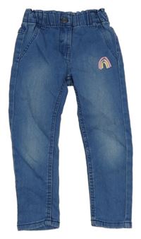 Modré skinny rifle s duhou Pocopiano