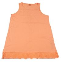 Neonově oranžový top s krajkou Y.F.K.