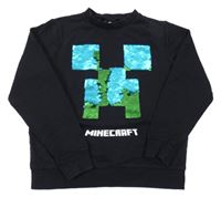 Černá mikina Minecraft s flitry Next