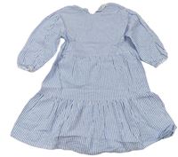 Modro-bílé pruhované krepové šaty zn. H&M