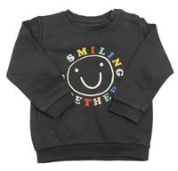 Tmavošedá mikina se smajlíkem M&S