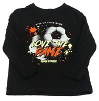 Černé triko s míčem Primark