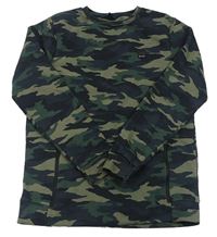 Tmavomodro-khaki-béžová army mikina George