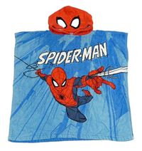 Modro-červené froté osuškové pončo se Spider-manem a kapucí zn. Marvel