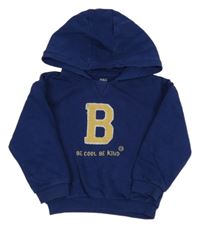 Námořnicky modrá mikina s nápisem a kapucí M&S