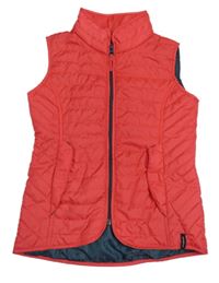 Růžová šusťáková prošívaná zateplená jezdecká vesta Fouganza