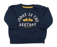 Tmavomodrá mikina s nápisem Primark