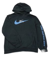 Černá mikina s logem a kapucí Nike