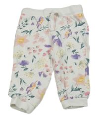 Bílé tepláky s květy So Cute