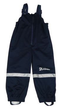 Tmavomodré softshellové lacláče s reflexními pruhy Topomini 