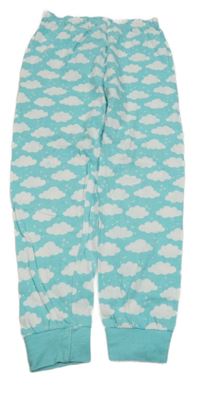 Světlemodré pyžamové kalhoty s mráčky Primark 