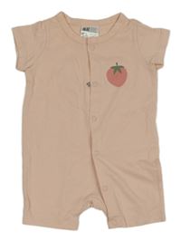 Světlerůžový letní overal s jahůdkou H&M