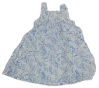 Bílé plátěné květované šaty Primark