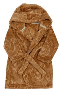 Béžový chlupatý župan s medvídkem Pú a kapucí George