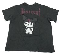 Tmavošedé tričko s potiskem - Kuromi H&M