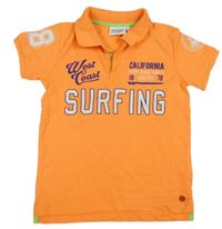 Oranžové polo tričko s nápisy Orange Stars 