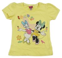 Žluté tričko s Minnie a Daisy Disney 