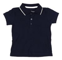 Tmavomodré polo tričko s proužky Nutmeg