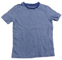 Modro-bílé melírované tričko Tu