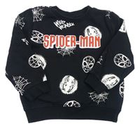 Černá mikina s pavouky a Spider-many PRIMARK