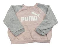 Pudrovo-šedá mikina s logem PUMA