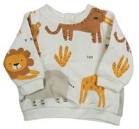 Bílá mikina se zvířátky Matalan