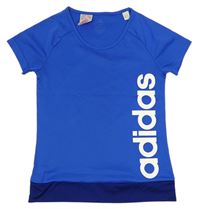Safírovo-tmavomodré funkční sportovní tričko Adidas