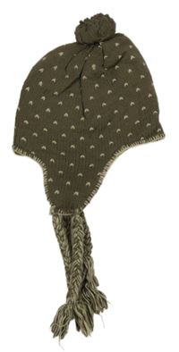 Khakihnědá vzorovaná čepice