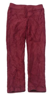 Vínové žebrované sametové tregíny Nutmeg