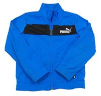Cobaltově modro-černá propínací sportovní mikina s logem PUMA
