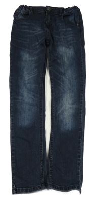 Tmavomodré skinny teplákové rifle Bench.