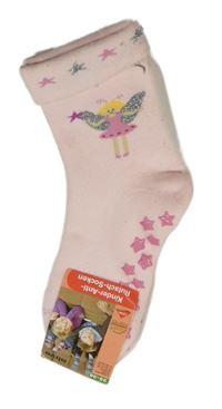 Nové - světlerůžové teplé ponožky s vílou alive vel. 35-38