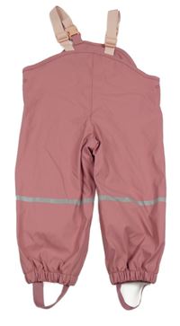 Starorůžové nepromokavé laclové podšité kalhoty lupilu