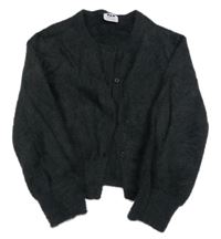 Černý chlupatý propínací svetr TAPE 'A L'OEIL 