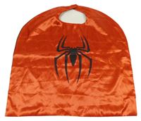 Kostým - Červeno/černý saténový oboustranný plášť s pavoukem - Spider-man