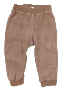 Starorůžové sametové tepláky H&M