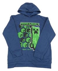 Tmavomodrá mikina s Minecraft a kapucí PRIMARK