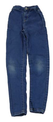 Modré teplákové skinny rifle zn. Denim Co.