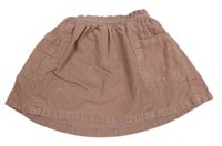 Starorůžová manšestrová sukně Next