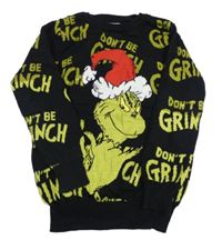 Černý svetr s Grinchem a nápisy zn. George