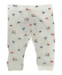 Bílé lehké tepláky s dopravními prostředky F&F